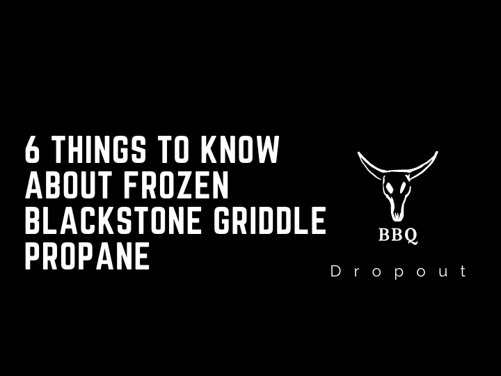 6 Things To Know About Frozen Blackstone Griddle Propane