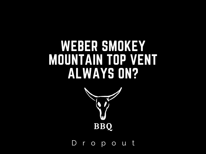 Weber Smokey Mountain Top Vent Always On?