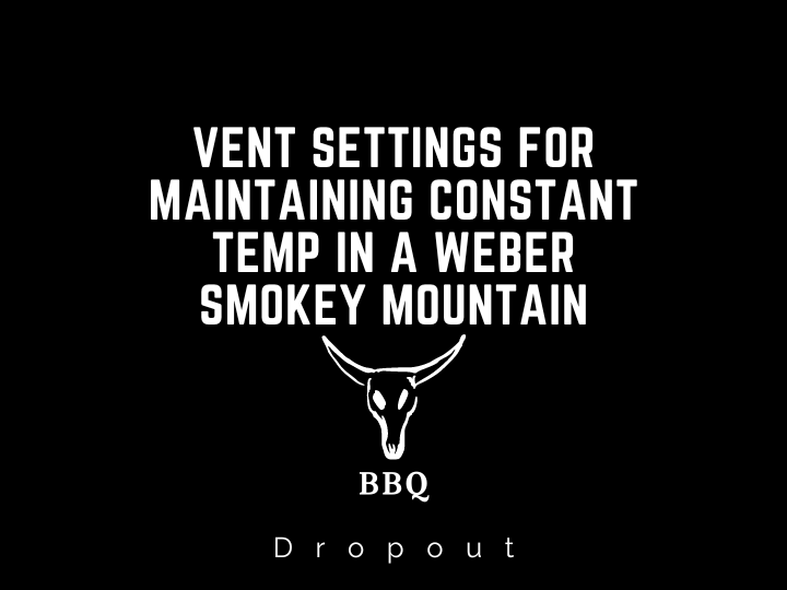 Vent Settings For Maintaining Constant Temp In a Weber Smokey Mountain