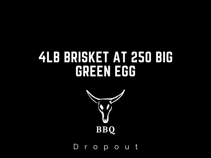 4lb brisket at 250 big green egg