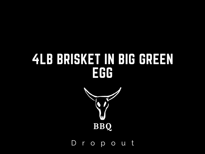 4lb Brisket in Big Green Egg